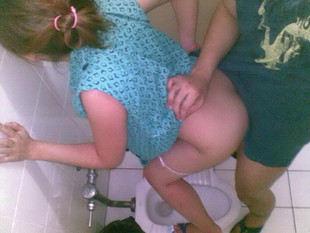 Wild chinese girl hot fucked in toilet..