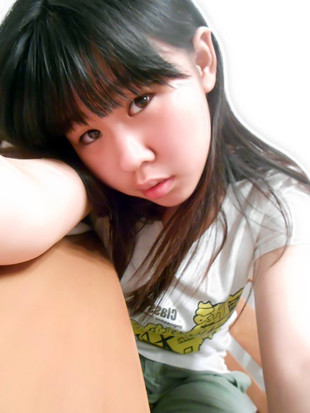 Little Chinese teen with beautiful face