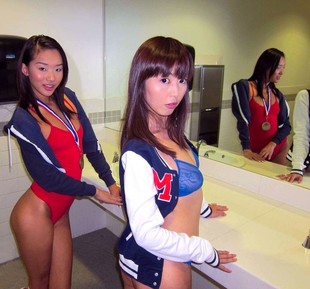 Asian college girl Alina and Marica..
