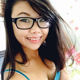 Sexy chinese girl in glasses and with..
